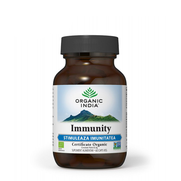 Immunity (imunomodulator natural) (fara gluten) BIO Organic India – 60 cps driedfruits.ro/ Produse Fara Gluten